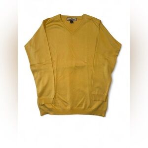 Tommy Bahama Men's Silk, Nylon, Viscose Yellow V-Neck Sweater